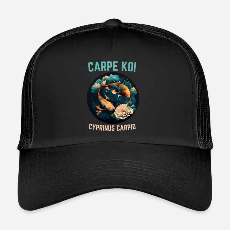 Carpe Koi - Casquette trucker  - noir/noir