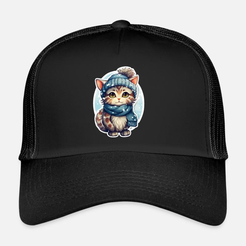 Katze im Winter Trucker Cap