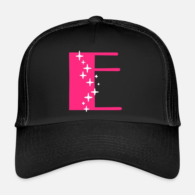 Lettre E Paillettes Casquette trucker 