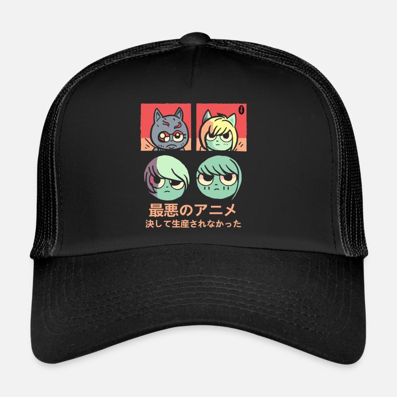 Der schlechteste Anime, der nie produziert wurde - Trucker Cap - Schwarz/Schwarz