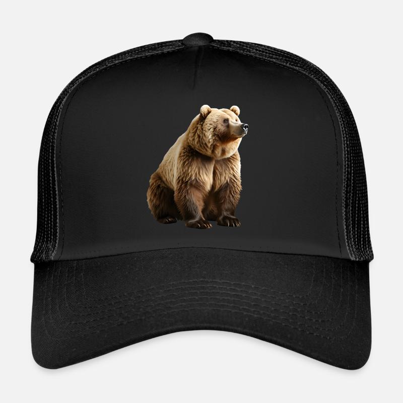 Braunbären sind Allesfresser - Trucker Cap - Schwarz/Schwarz
