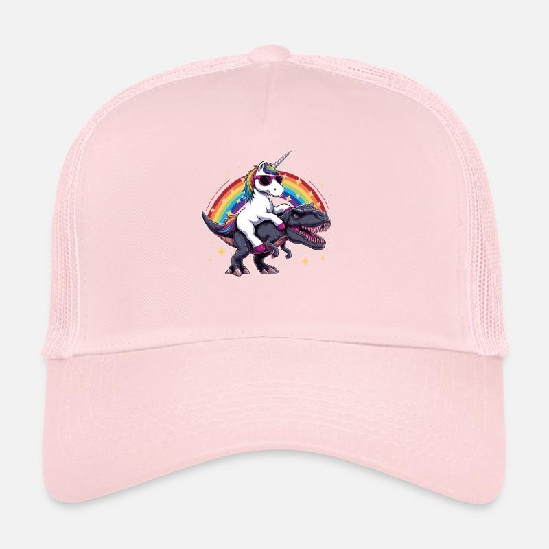 Unicorn Dinosaur T-Rex Gift for Girl Fun Trucker Cap