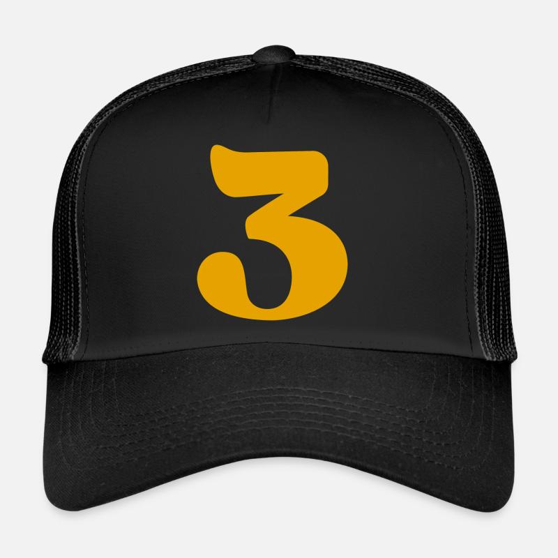 3 - Casquette trucker  - noir/noir