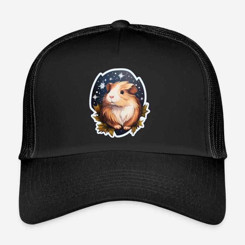 Weihnachtsmeerschweinchen - Trucker Cap - Schwarz/Schwarz
