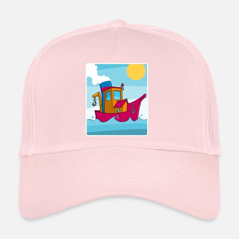 Image colorée d’un remorqueur amusant Casquette trucker 
