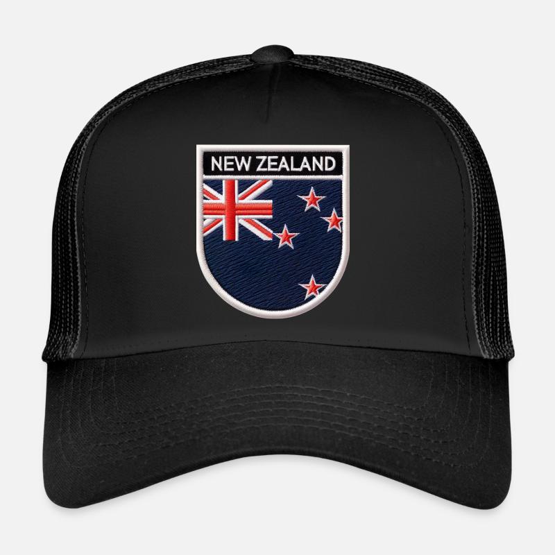 Neuseeland Aotearoa Kiwi 14 - Trucker Cap - Schwarz/Schwarz