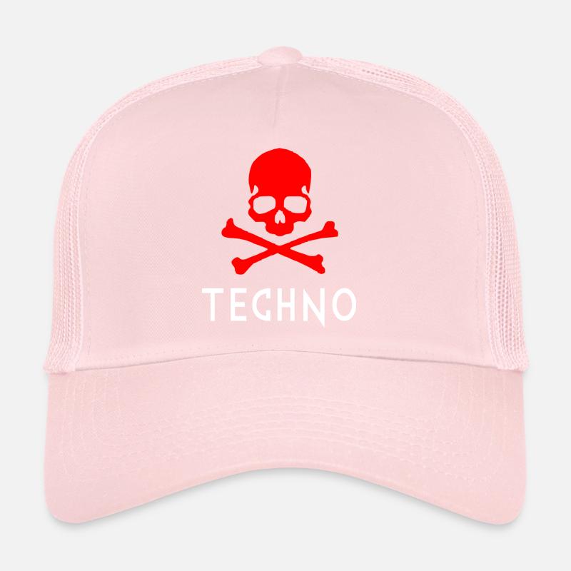 Rouge techno Casquette trucker 