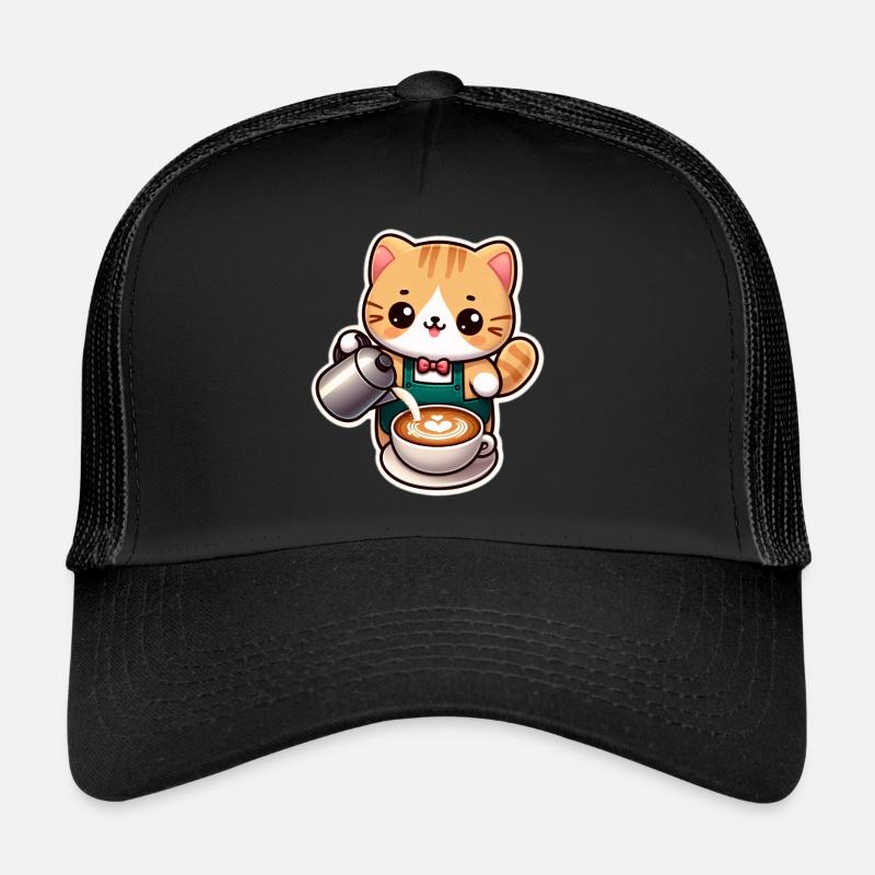 Kitten Barista Trucker Cap