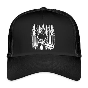 Lumberjack at work - Trucker Cap - black/black - Front