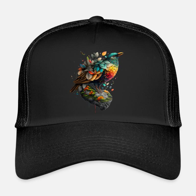 Vogel - Trucker Cap - Schwarz/Schwarz