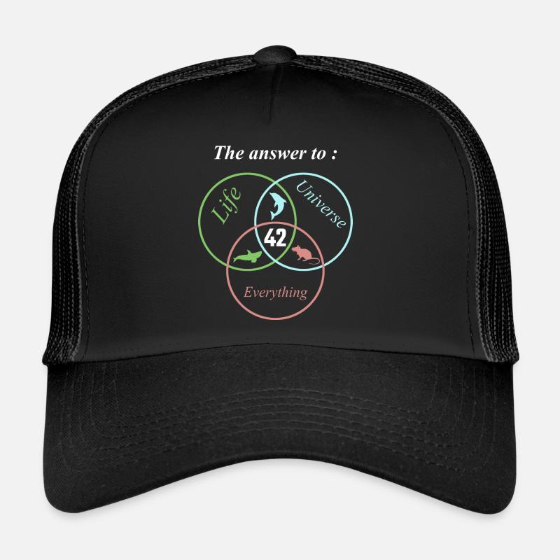 The 42 Answer To Life Universe Everything Science Trucker Cap