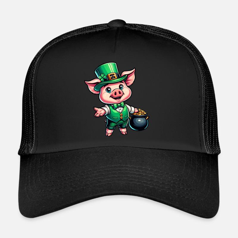 Doux cochon de la Saint-Patrick Casquette trucker 
