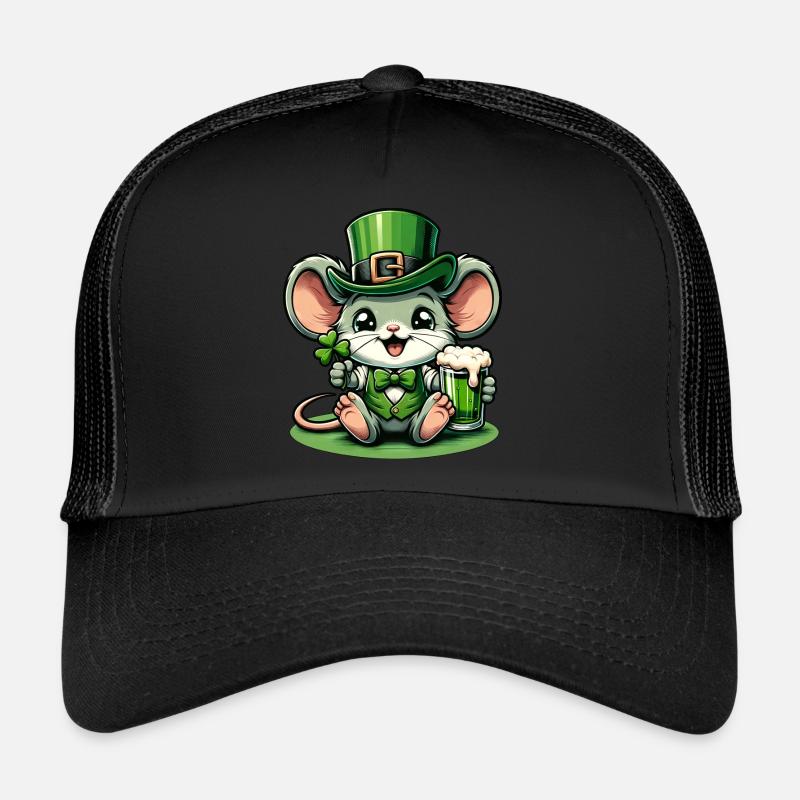 St. Patrick's Mouse in festive look Trucker Cap
