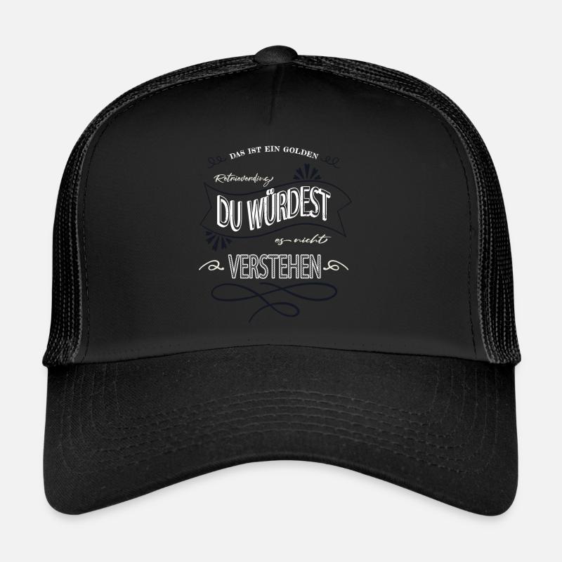 haustier doggie spruch windhund hundehalter - Trucker Cap - Schwarz/Schwarz