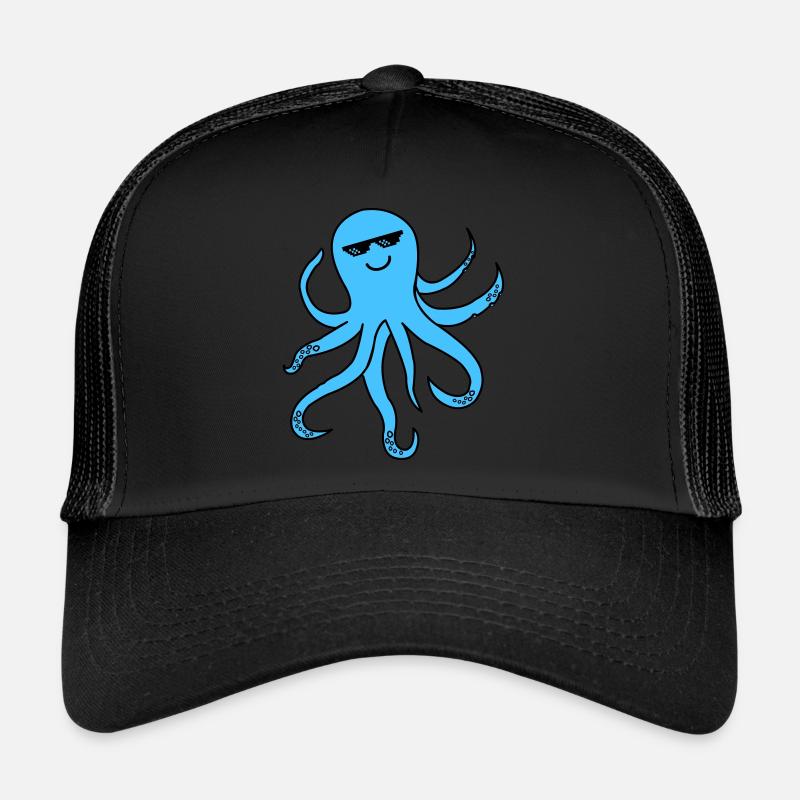 Octopus Octopus Cool Smile Trucker Cap