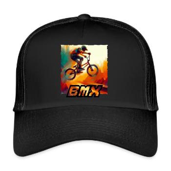 Vélo BMX - Casquette trucker  - noir/noir - Devant