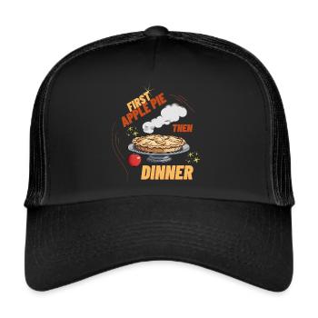 Tarte aux pommes avant le petit-déjeuner - Casquette trucker  - noir/noir - Devant