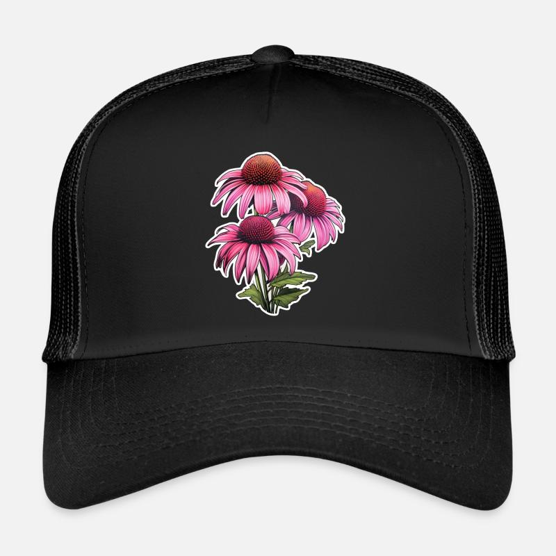 Echinacea 3 Flowers Trucker Cap