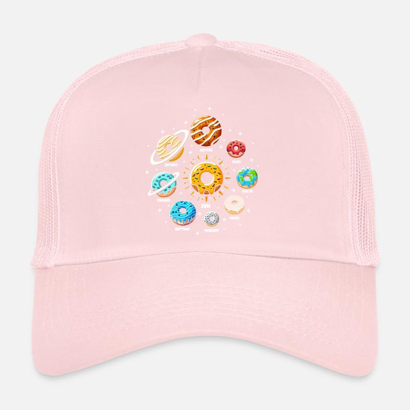 Lustiges und Leckeres Donut Sonnensystem Trucker Cap