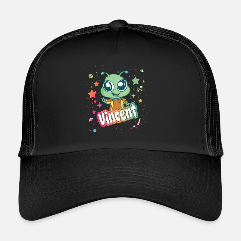 VINCENT - Beau nom de garçon avec un extraterrestre mignon Casquette trucker 