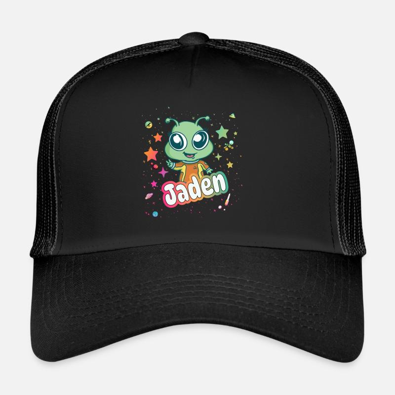 JADEN - Schöner Junge Name mit süßem Alien Trucker Cap
