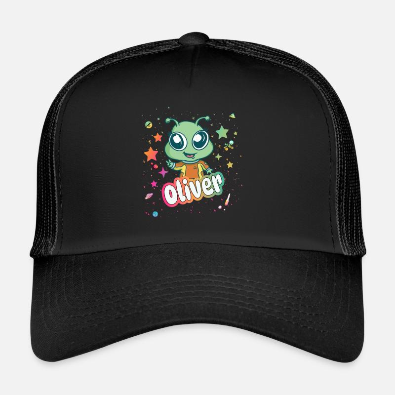 OLIVER - Beau nom de garçon avec un extraterrestre mignon Casquette trucker 