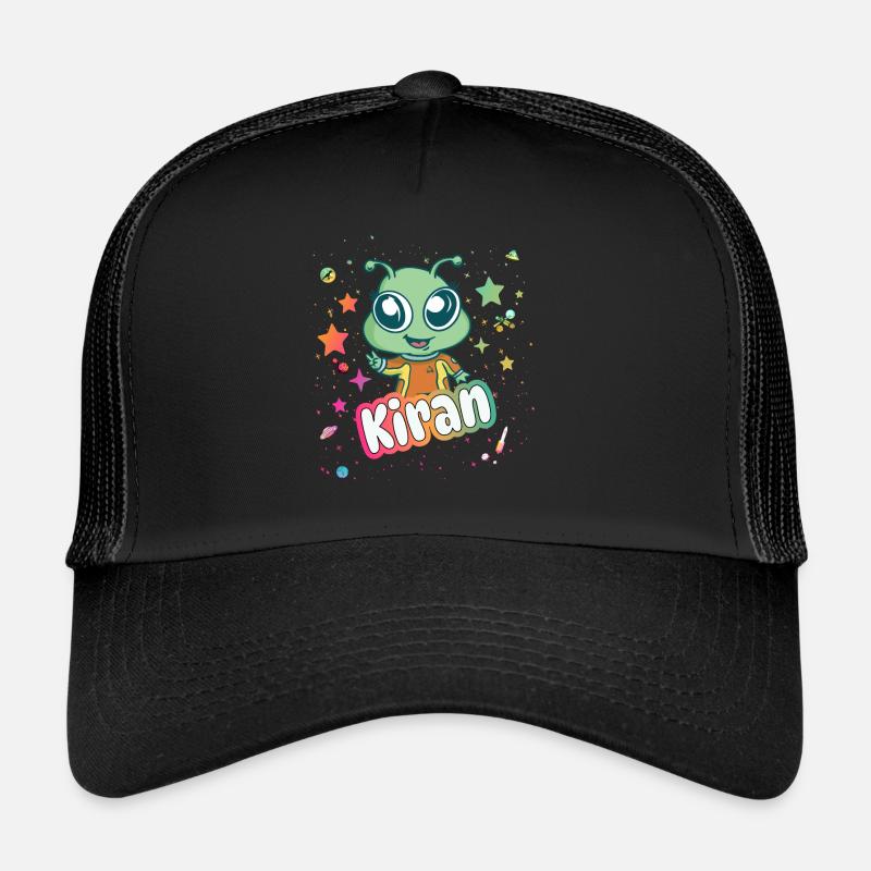 KIRAN - Beau nom de garçon avec extraterrestre mignon Casquette trucker 