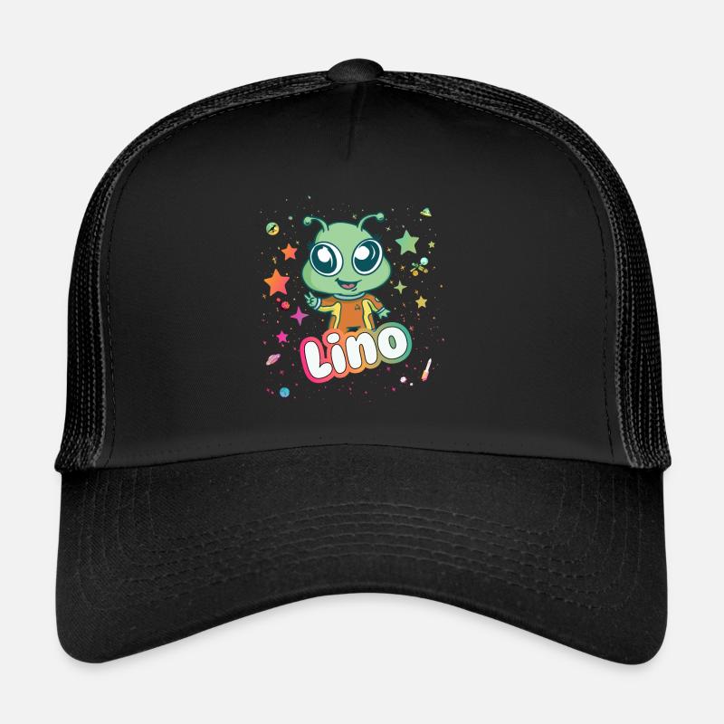 LINO - Beautiful boy name with cute alien Trucker Cap