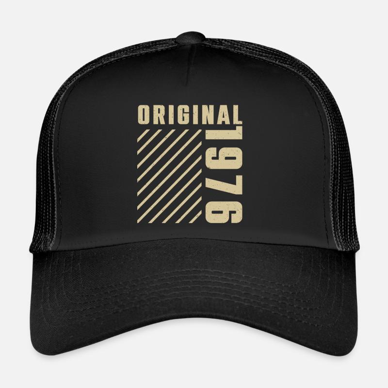 Original 1976 Authentic 1976 Vintage Bursdag - Casquette trucker  - noir/noir
