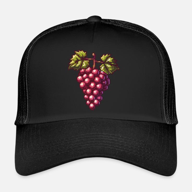 Grapes Pixel Icon Trucker Cap
