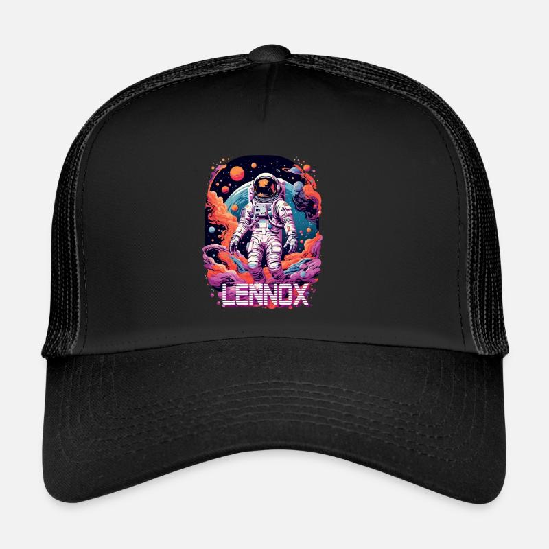 LENNOX - Beau prénom de garçon avec astronaute cool Casquette trucker 