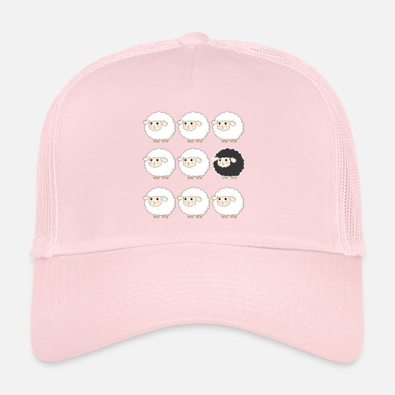 Schwarzes Schaf in einer Herde Lustig Trucker Cap