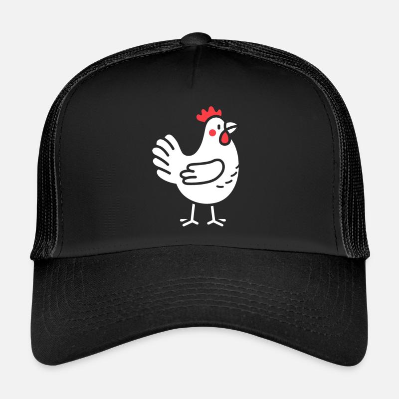 Poulet - Casquette trucker  - noir/noir