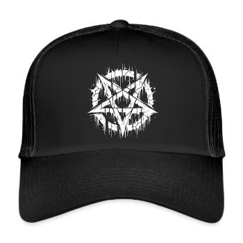 Torn Pentagram Occult Sign - Trucker Cap - black/black - Front