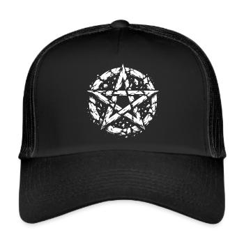 Torn Pentagram Occult Sign - Trucker Cap - black/black - Front