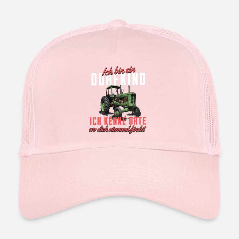Ich bin ein Dorfkind Traktor Geschenk Trucker Cap
