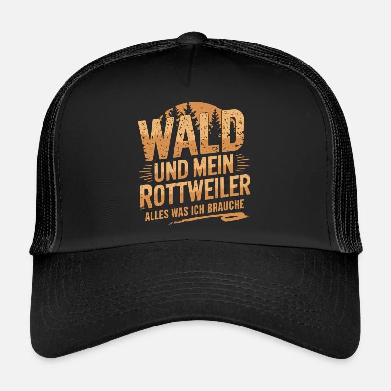 Wald und mein Rottweiler Trucker Cap