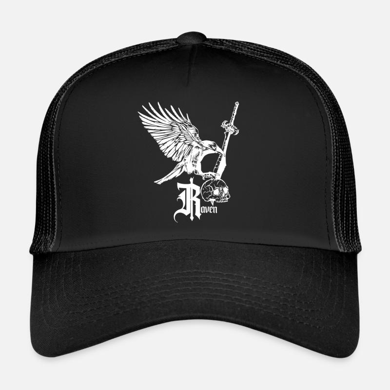 Corbeau sur Épée – Design Sombre et Mystique Casquette trucker 