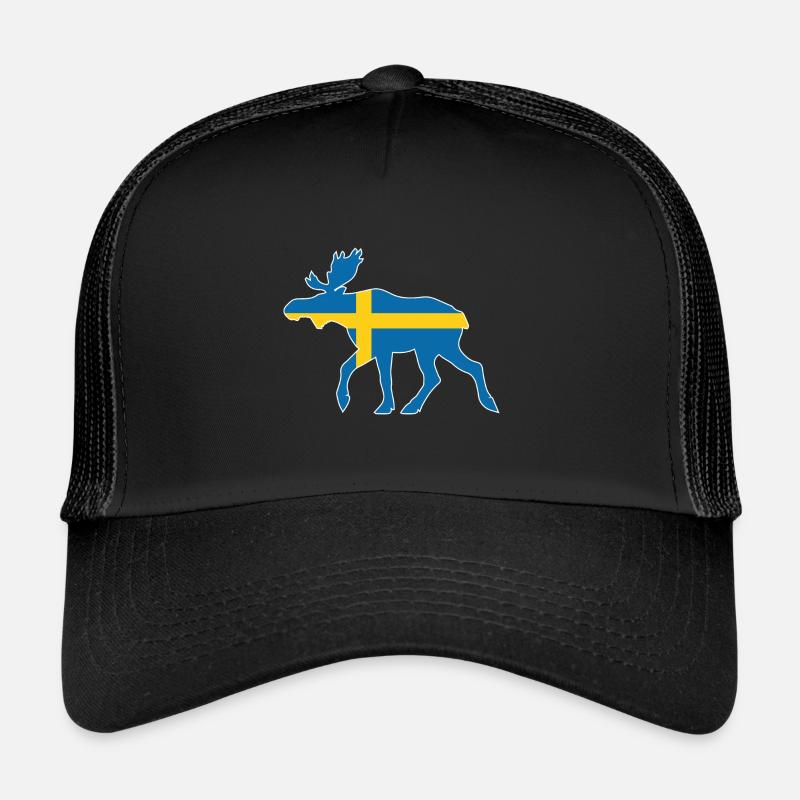 Sweden Moose - Trucker Cap - black/black