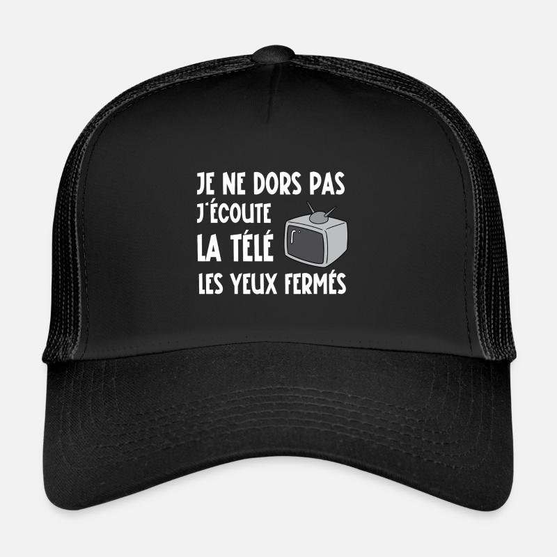 je ne dors pas - Casquette trucker  - noir/noir