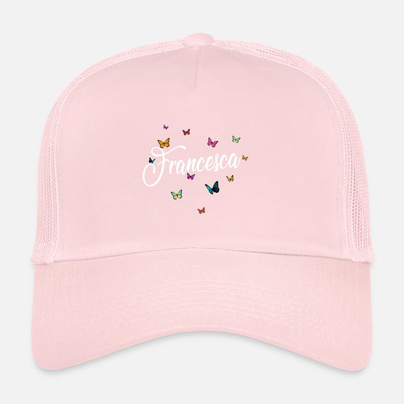 FRANCESCA - Mädchen Name & bunten Schmetterlingen Trucker Cap