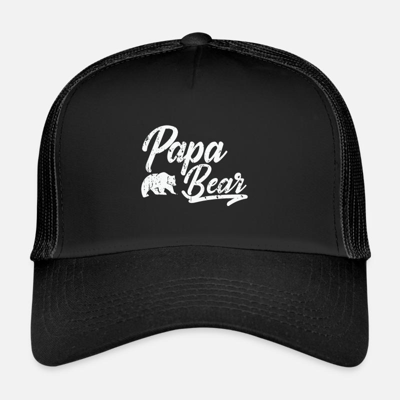 Papa Bear - Trucker Cap - Schwarz/Schwarz