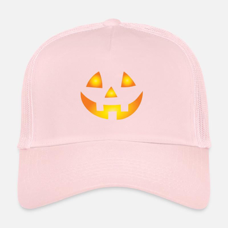 Visage de citrouille sculpté Casquette trucker 