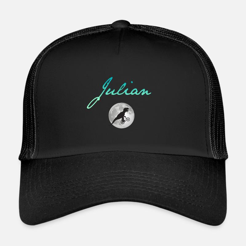 JULIAN - Beautiful boy name with dinosaur Trucker Cap