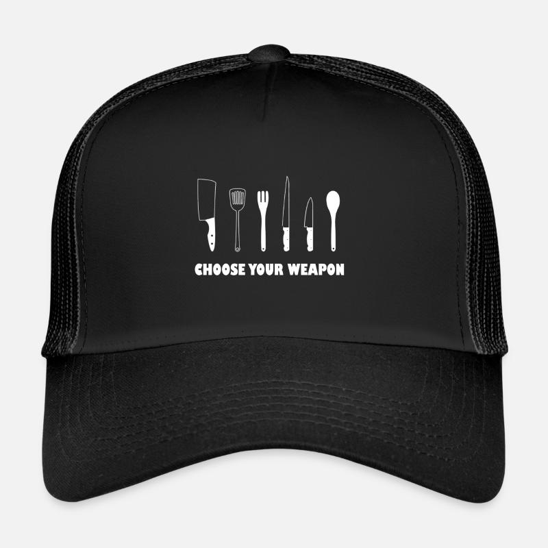 Koch Köchin Kochen - Trucker Cap - Schwarz/Schwarz