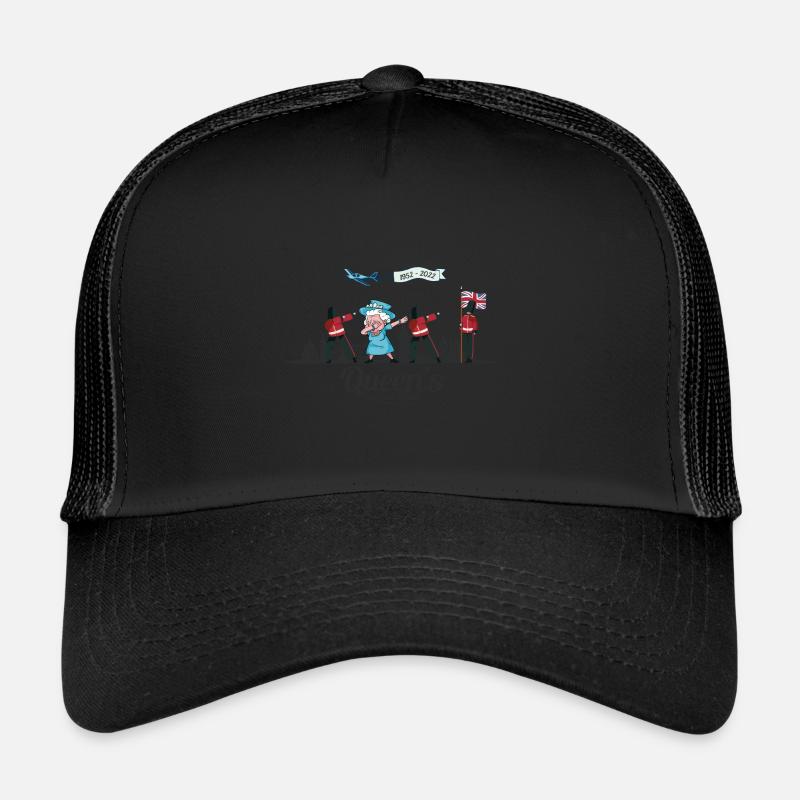 Dabbing British Queen Monarchy Platin-Jubiläum - Trucker Cap - Schwarz/Schwarz