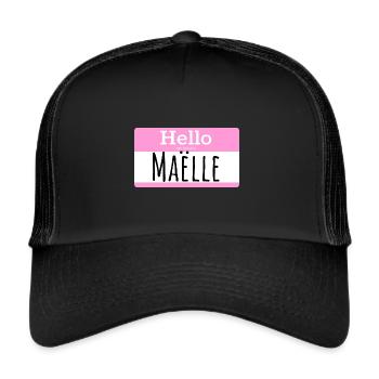 HELLO MY NAME IS MAELLE - Trucker Cap - black/black - Front