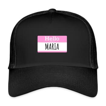 HELLO MY NAME IS MARIA - Trucker Cap - black/black - Front