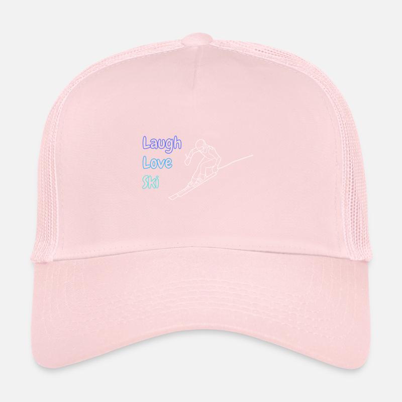 Laugh Love Ski Trucker Cap