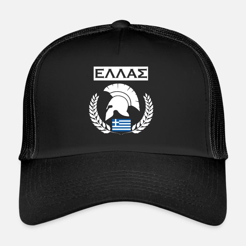 GREECE / HELLAS (2) - Trucker Cap - black/black